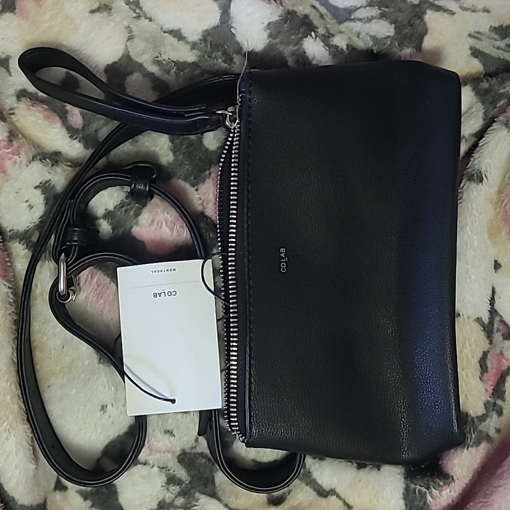 Black COLAB waist belt bag bnwt